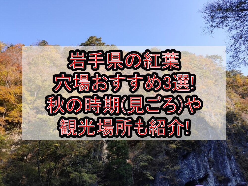 岩手県の紅葉穴場おすすめ3選2024!秋の時期(見ごろ)や観光場所も紹介!