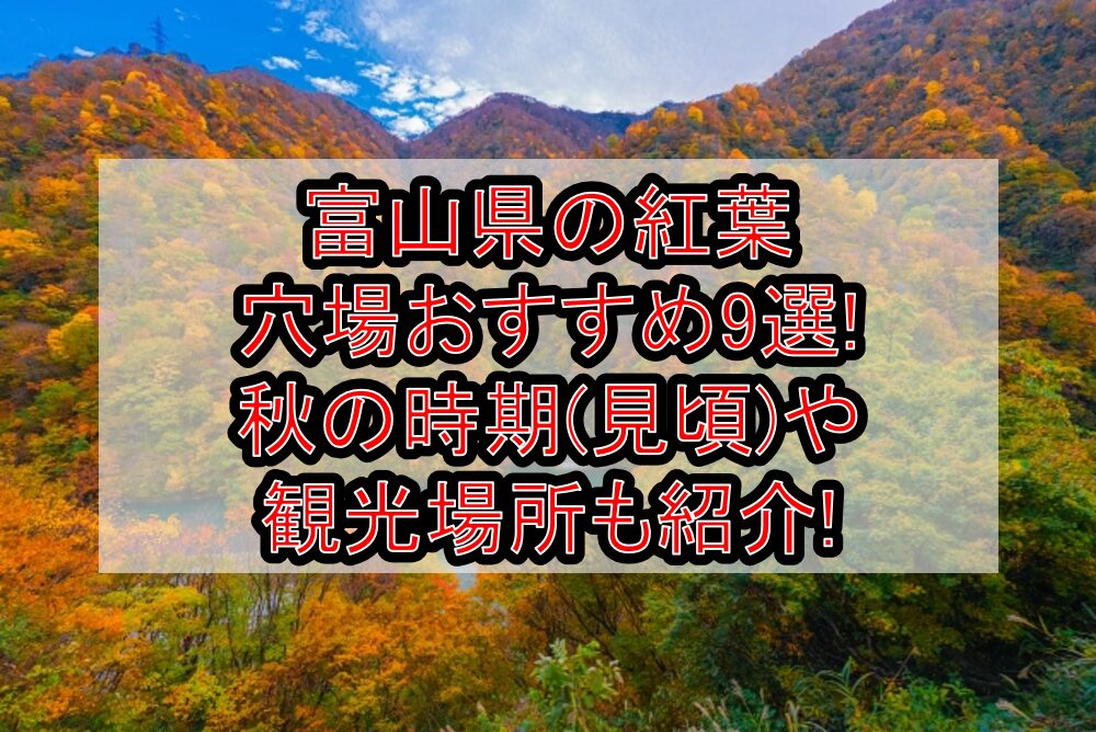 富山県の紅葉穴場おすすめ9選2024!秋の時期(見頃)や観光場所も紹介!